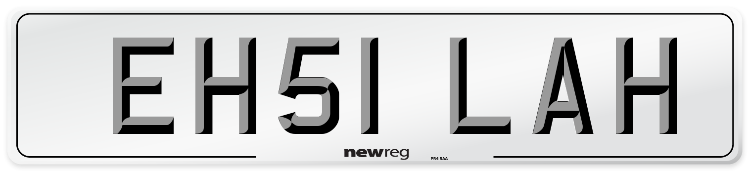 EH51 LAH Number Plate from New Reg